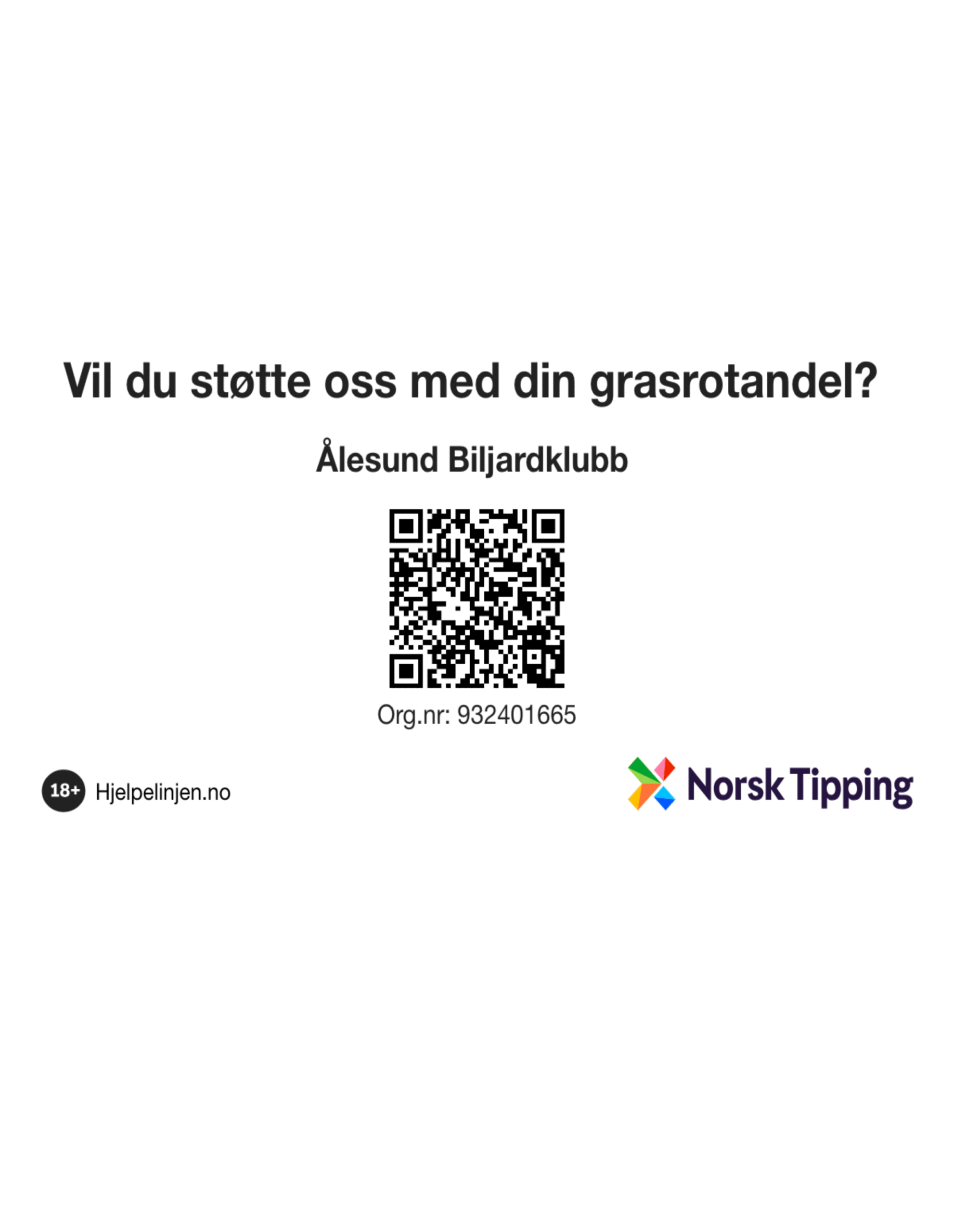 Støtt oss via Grasrotandelen!
