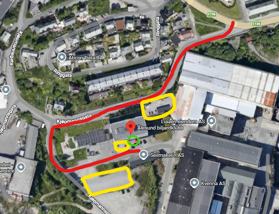 Veibeskrivelse til lokalet i Kjøpmannsgata 23 (Liaaen bygget).